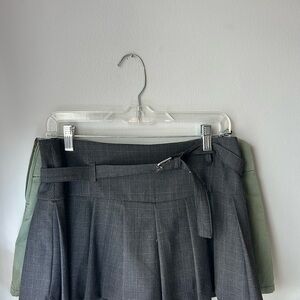 Zara Gray Checkered Mini Skirt